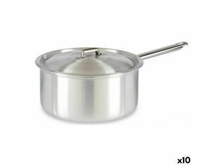 Garnek z Pokrywką Kinvara 100022 Srebrzysty Aluminium 4 L 24,5 x 12 x 41 cm (10 Sztuk)
