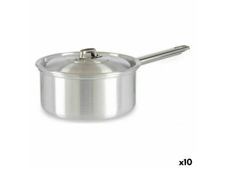 Garnek z Pokrywką Kinvara 100019 Srebrzysty Aluminium Ø 16 cm 1,5 L (10 Sztuk)