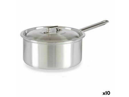 Garnek z Pokrywką Kinvara 100021 Srebrzysty Aluminium 3 L 22 x 12 x 38 cm (10 Sztuk)
