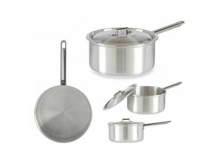 Garnek z Pokrywką Kinvara 100021 Srebrzysty Aluminium 3 L 22 x 12 x 38 cm (10 Sztuk)