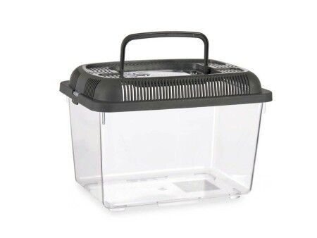 Akwarium Z uchwytem Duży Szary Plastikowy 7 L 20 x 20 x 30 cm (8 Sztuk)