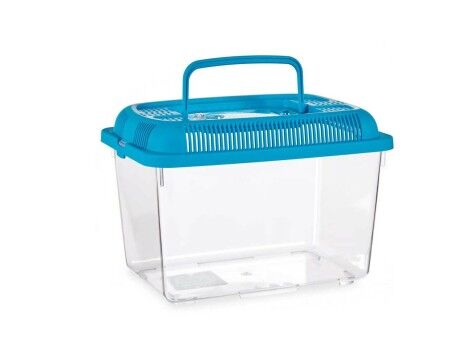 Akwarium Z uchwytem Duży Niebieski Plastikowy 7 L 20 x 20 x 30 cm (8 Sztuk)