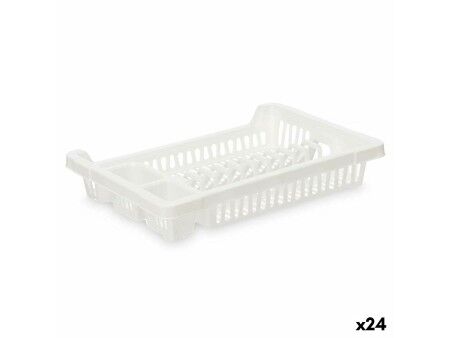 Ociekacz do Naczyń Kinvara 2601407-2 Biały Plastikowy 42,5 x 7 x 29,5 cm (24 Sztuk)
