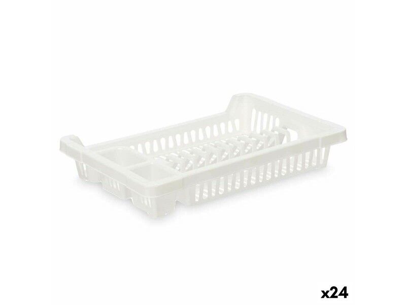 Ociekacz do Naczyń Kinvara 2601407-2 Biały Plastikowy 42,5 x 7 x 29,5 cm (24 Sztuk)