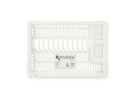 Ociekacz do Naczyń Kinvara 2601407-2 Biały Plastikowy 42,5 x 7 x 29,5 cm (24 Sztuk)