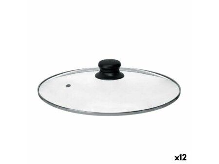 Pokrywna na Garnek Kinvara CN-SW1304-28CM Przezroczysty Srebrzysty Szkło 28 cm (12 Sztuk)
