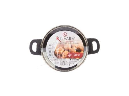 Garnek ze Szklaną Pokrywką Kinvara 16689B1 Srebrzysty 2,5 L 31 x 10,5 x 20 cm (6 Sztuk)