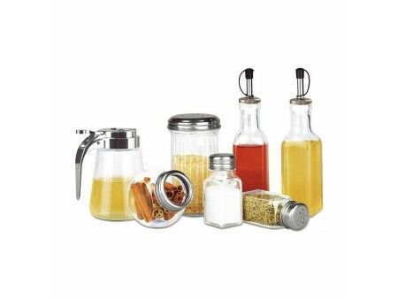 Condiment container set Srebrzysty Metal (12 Sztuk)
