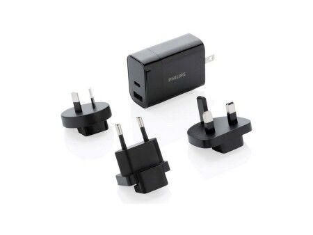 Uniwersalny Adapter Turystyczny do Gniazdka Philips Czarny 30 W