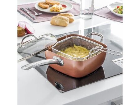 Wielofunkcyjny Westaw Patelnia 5 w 1 Copper Coppans InnovaGoods 4 Części