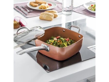 Wielofunkcyjny Westaw Patelnia 5 w 1 Copper Coppans InnovaGoods 4 Części
