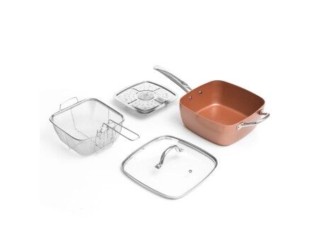 Wielofunkcyjny Westaw Patelnia 5 w 1 Copper Coppans InnovaGoods 4 Części