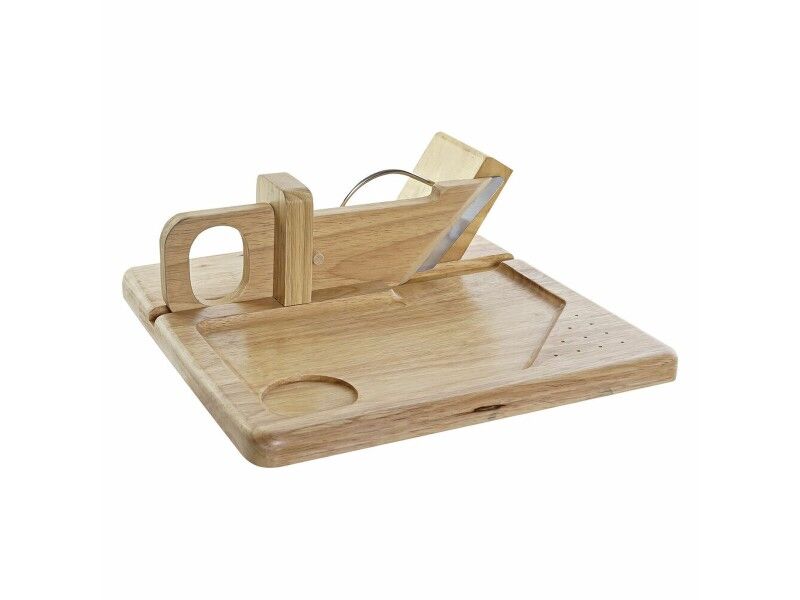 Obcinak DKD Home Decor 29 x 29 x 10 cm Drewno kauczukowe Stal nierdzewna