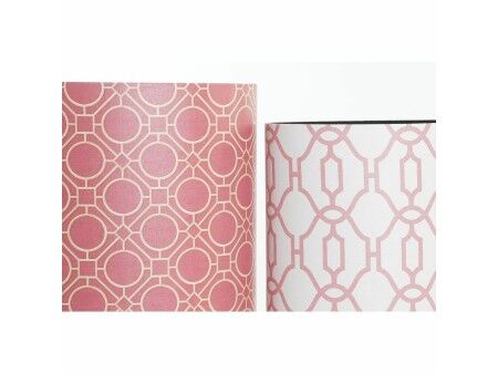 Kosz na Śmieci DKD Home Decor Biały Pomarańczowy Drewno Płótno Vintage