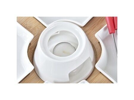 Zestaw do fondue DKD Home Decor Czerwony 26,5 x 26,5 x 1,5 cm (10 pcs)