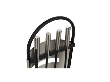 Przybory kominkowe DKD Home Decor Srebrzysty Stal 23 x 15 x 66 cm (4 Części)