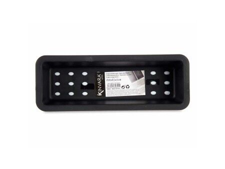 Organizer na Sztućce Kinvara CN18819 Biały Czarny Guma naturalna polipropylen 8,5 x 5 x 24 cm (36 Sztuk)