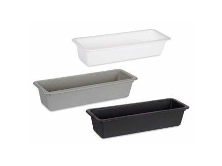 Organizer na Sztućce Kinvara CN18819 Biały Czarny Guma naturalna polipropylen 8,5 x 5 x 24 cm (36 Sztuk)