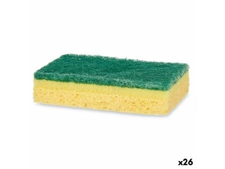 Zestaw czyścików Żółty Kolor Zielony Celulóza Włókno ścierne 10,5 X 6,7 X 2,5 cm