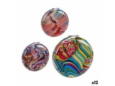 Lusterko kieszonkowe Szkło Plastikowy 8 x 2,4 x 8 cm (12 Sztuk)