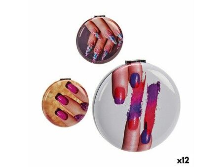 Lusterko kieszonkowe Szkło Plastikowy 8 x 2,4 x 8 cm (12 Sztuk)