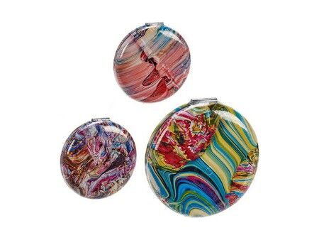 Lusterko kieszonkowe Szkło Plastikowy 8 x 2,4 x 8 cm (12 Sztuk)