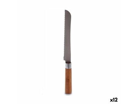 Nóż zębaty Kinvara KT116042B Bambus Stal nierdzewna 2,8 x 2,5 x 32 cm (12 Sztuk)