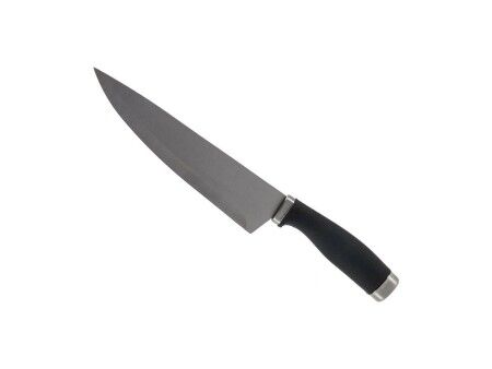 Nóż kuchenny Kinvara KT11-5603-01 Czarny Srebrzysty Stal nierdzewna Plastikowy 5 x 2 x 33 cm (12 Sztuk)