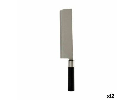 Tasak Kuchenny Kinvara KT11-5604S08 Czarny Srebrzysty Stal nierdzewna Plastikowy 5,6 x 2,5 x 33 cm (12 Sztuk)