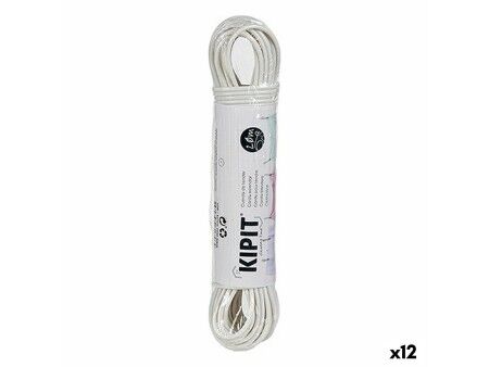 Linka do Prania Kipit HH023B(S/C) Biały PVC 20 m (12 Sztuk)
