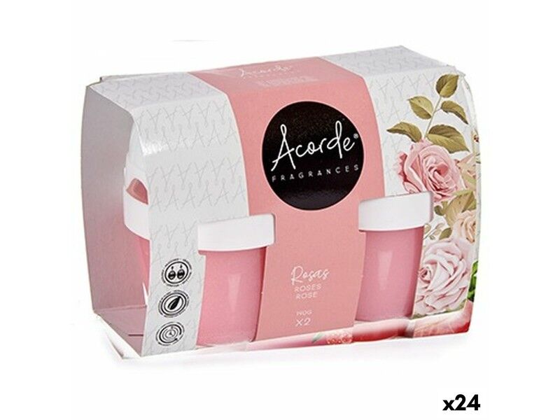 Zestaw odświeżaczy powietrza Acorde 1165-ROSE Róż Żel (24 Sztuk)