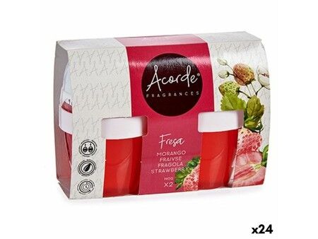 Zestaw odświeżaczy powietrza Acorde 1165-FRESA Truskawka Żel (24 Sztuk)