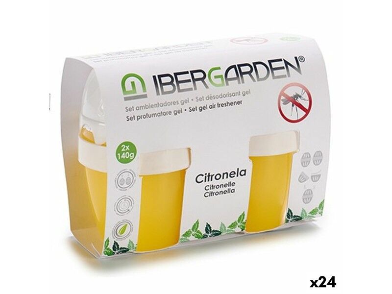 Zestaw odświeżaczy powietrza Ibergarden 1165 Citronella Żel (24 Sztuk)