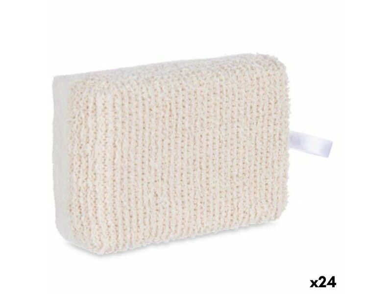 Gąbka do Ciała Berilo B7081-7 Biały Beżowy 14 x 5 x 9 cm (24 Sztuk)