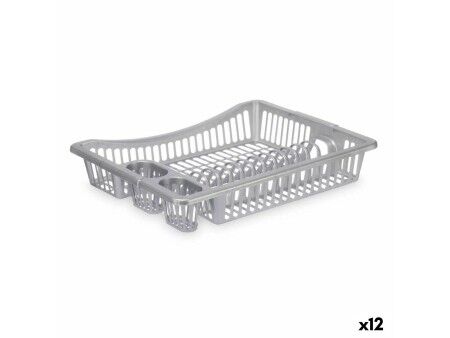 Ociekacz do Naczyń Kinvara YMA04 1095 01 Srebrzysty 46 x 8 x 36 cm (12 Sztuk)