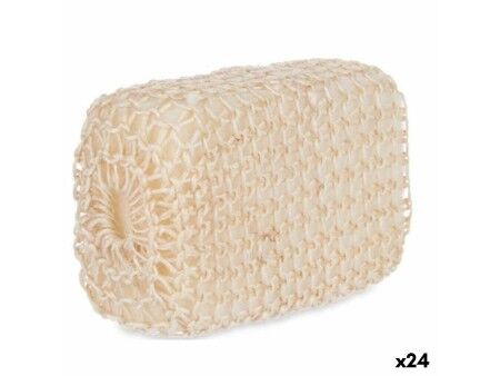 Gąbka do Ciała Berilo B7083-7 Biały Beżowy 9 x 14 x 6 cm (24 Sztuk)