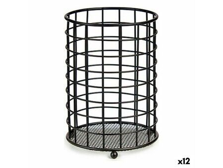 Suszarka do Naczyń Kinvara W6467-2 Czarny Stal 12,8 x 17,5 x 12,8 cm (12 Sztuk)