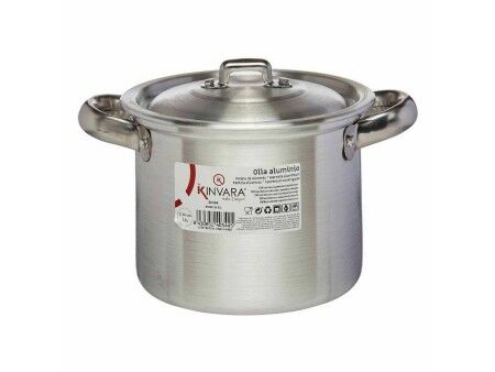 Garnek z Pokrywką Kinvara 100030 Srebrzysty Aluminium Ø 14 cm (6 Sztuk)