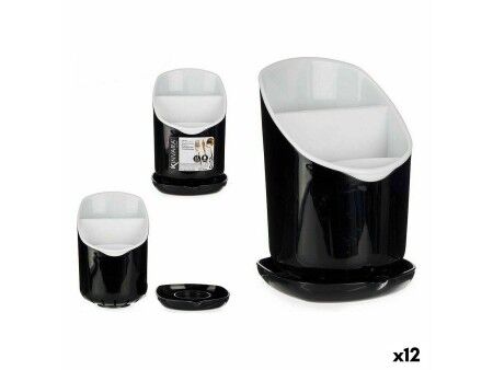 Suszarka do Naczyń Kinvara AP-9143 Biały Czarny Plastikowy 12 x 19 x 12,5 cm Smoking (12 Sztuk)