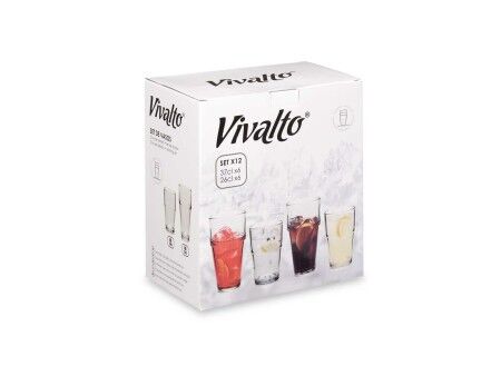 Zestaw kieliszków Vivalto S12176/BHA Przezroczysty Szkło 260 ml 370 ml (4 Sztuk)