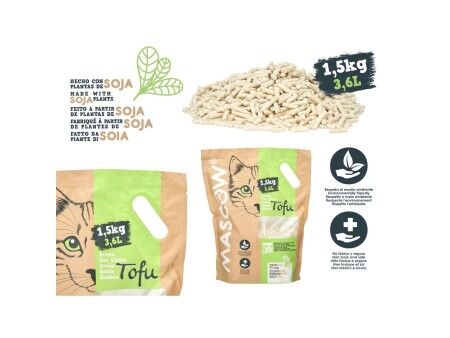 Piasek dla Kota 1,5 Kg Soi Biały (8 Sztuk)