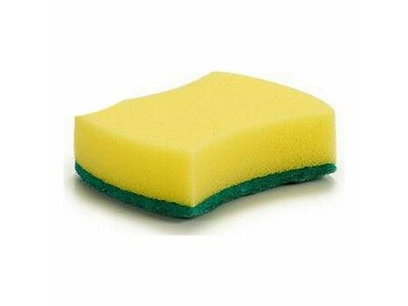 Zmywak Kuchenny Żółty Kolor Zielony Włókno syntetyczne 10 x 3 x 7,5 cm (96 Sztuk)