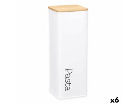 Puszka Kinvara W7081-4 Biały Metal 8 x 26,5 x 8 cm Pasta (6 Sztuk)