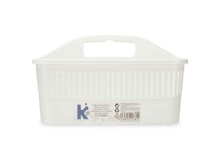 Organizer Oczyszcza Biały Plastikowy 31,3 x 18 x 22 cm (12 Sztuk)