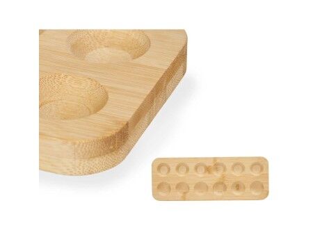 Podstawka do jajka Kinvara CN-KT200062-1B Brązowy Bambus 40 x 3,4 x 40 cm (12 Sztuk)