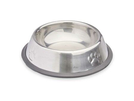 Karmnik dla psów Mascow 312 Szary Srebrzysty Gumowy Metal 15 x 4 x 15 cm (24 Sztuk)