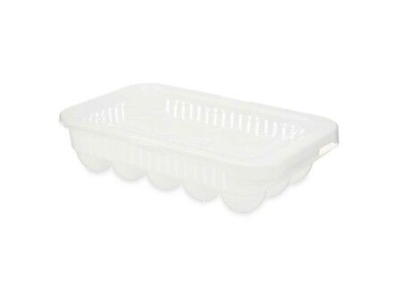 Podstawka do jajka Kinvara 02 1067 Biały Przezroczysty Plastikowy 17,5 x 7 x 28,5 cm (12 Sztuk)