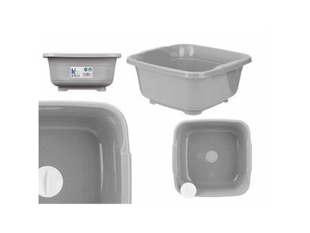 Plastikowa Miska Kinvara 03 1071 Szary Plastikowy 11 L (12 Sztuk)