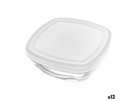 Kwadratowe pudełko na lunch z pokrywką Duralex FreshBox Przezroczysty 300 ml 11 x 11 x 4,5 cm (12 Sztuk)