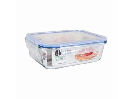 Hermetyczne pudełko na lunch Quttin Prostokątny 1,5 L 23 x 17,5 x 7,6 cm (6 Sztuk)
